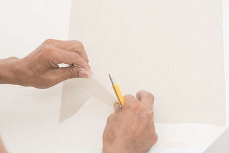 Removal of wallpaper.の写真素材