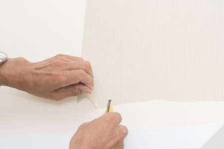 Removal of wallpaper.の写真素材