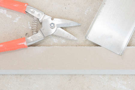 close up of gypsum board installation equipmentの写真素材