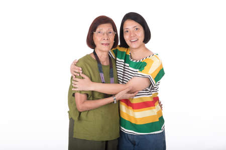 portrait of mother and daughter