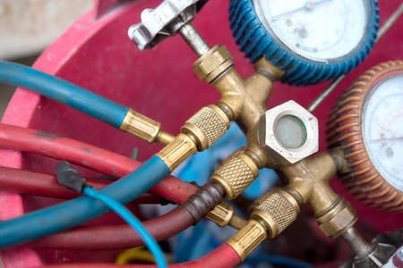 datail of Air Conditioning Tinstallation equipmentの写真素材