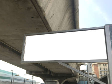 blank sign on public side walkの写真素材