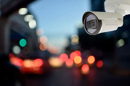 cctv camera with  blur background