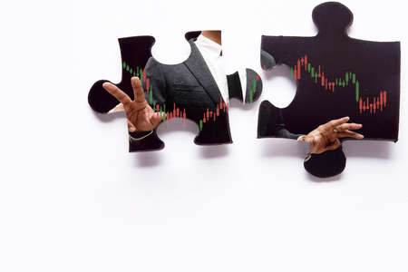 jigsaw puzzle with image of business man