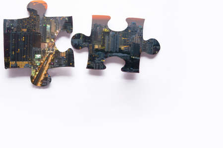 jigsaw puzzle with image of city light