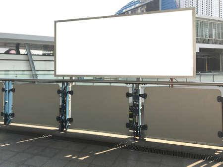 blank sign on public side walkの写真素材