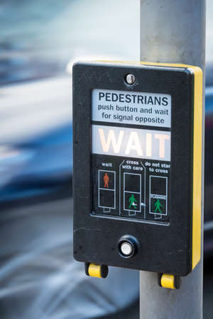 Pedestrian Crossing sign, used in United Kingdomの写真素材