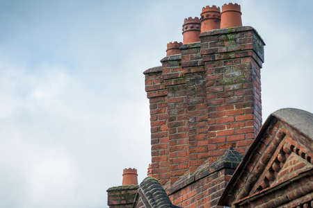 Victorian British chimney stackの写真素材