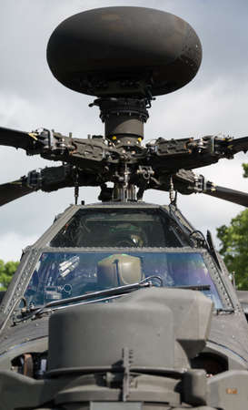 Duxford,UK - 25 May 2014: An Apache helicopter at  Duxford D-Day Airshowのeditorial素材
