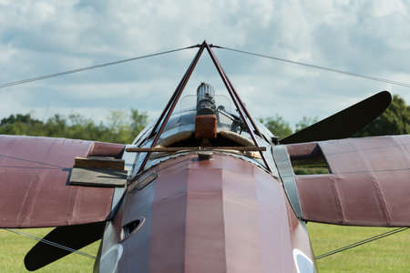 World War 1 fighter, forward  cockpit view