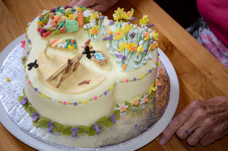 Beautiful birthday cake for an elderly ladies 80th birthday