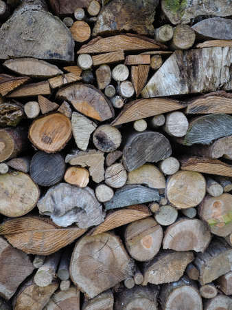 Stack of wood logsの写真素材