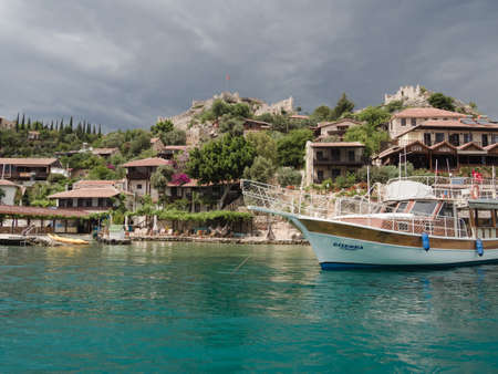 Kalekoy, Turkey - 13th May 2015: A view of Kalekoy (Simena) Turkeyのeditorial素材