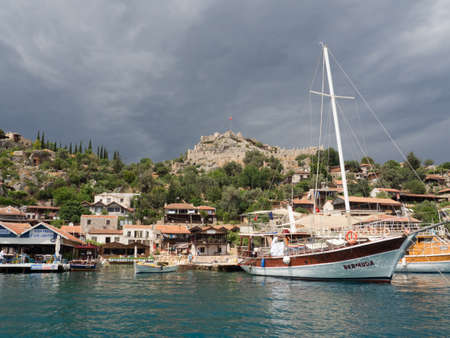 Kalekoy, Turkey - 13th May 2015: A view of Kalekoy (Simena) Turkeyのeditorial素材