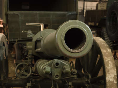 A WW1 vintage Field Gun barrelのeditorial素材