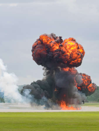 Airfield planned explosionの写真素材