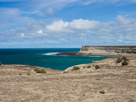 Punta Ninfas, Nr Puerto Madryn, Patagonia Argentinaの写真素材