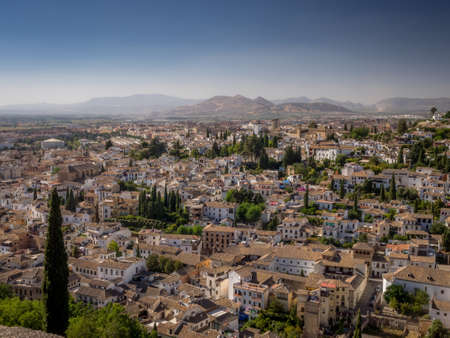 A view of the historic city of Granada, Spain