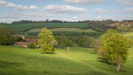 Landscape view of Hughenden Valley, High Wycombe UKの写真素材