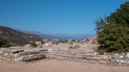Ancient remains of Dorian city-state at Lato, NE Creteの写真素材