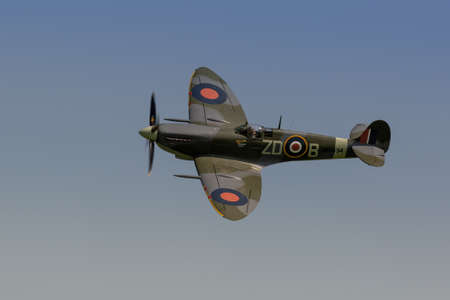 Biggleswade, UK - 6th May 2018:  A Supermarine Spitfire vintage World War Two British fighter...