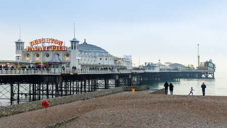 Brighton, UK - 1st January 2020: A view of Brighton sea front area during winterのeditorial素材