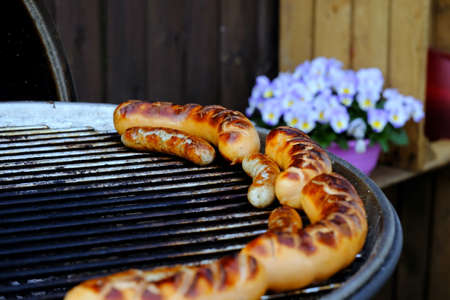 grilled bratwurst from grillの写真素材