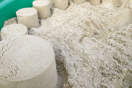 Sandcakes in the sandboxの写真素材