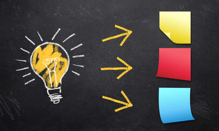 Idea turns into different solutionsの写真素材