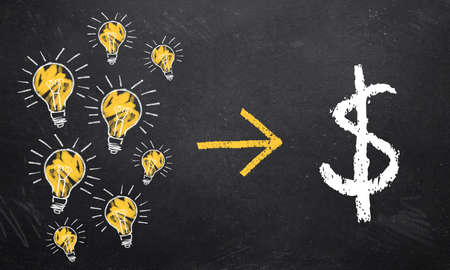 ideas turning to moneyの写真素材