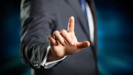 businessman with touch gesture の写真素材