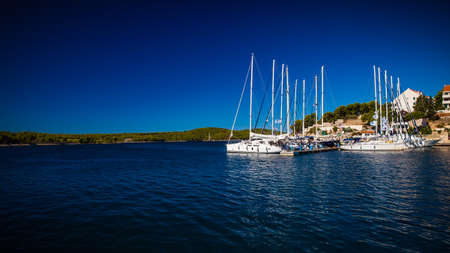 Marina in Milna, Croatiaのeditorial素材