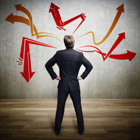 businessman with many ideas の写真素材