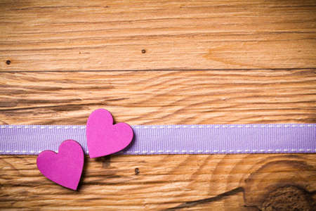 two hearts symbolizing a coupleの写真素材