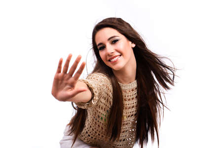 young happy girlの写真素材