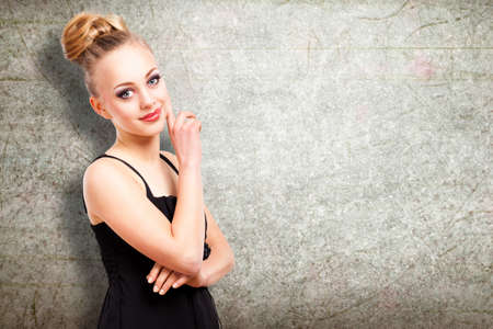 attractive blond womanの写真素材