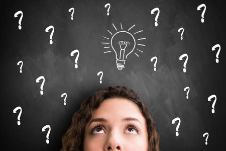 attractive businesswoman having an idea