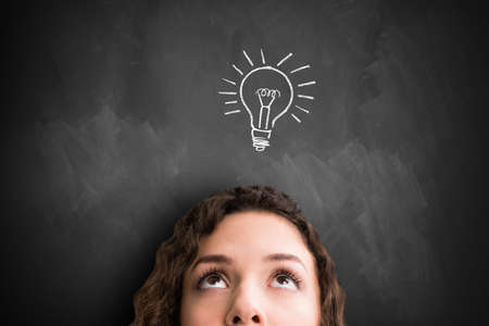 attractive businesswoman having an idea