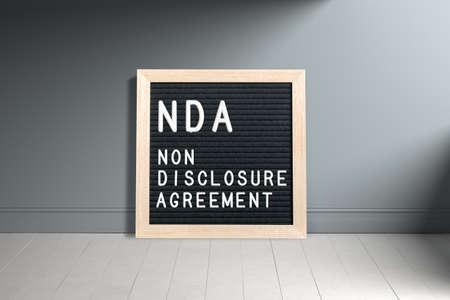 Letterboard with acronym NDA forの写真素材