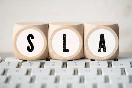 Cubes with acronym SLA forの写真素材