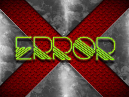 ERROR message over colorful metal background