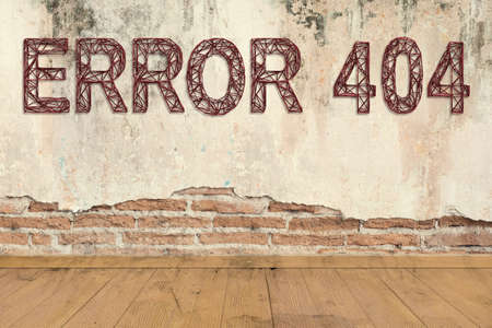 message ERROR 404 on brick wall