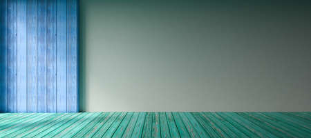 empty apartment with wooden floor - 3D rendered illustrationの写真素材