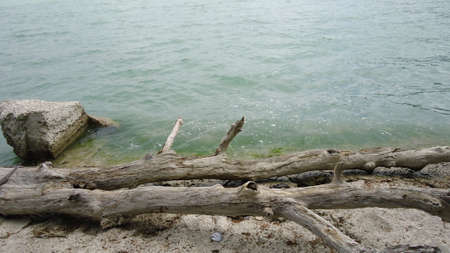 The sea coast of the Black Sea in Novorossiyskの写真素材