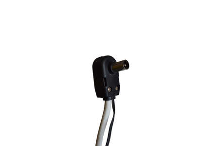 The plug of an antenna cable with an electro wire.