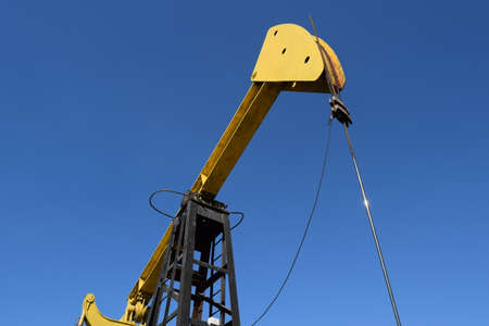The pumping unit as the oil pump installed on a well. Equipment of oil fields.
