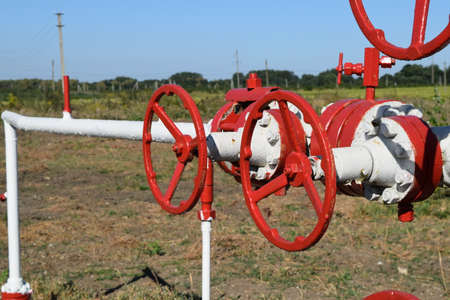 Oil well. The equipment and technologies on oil fields.の写真素材