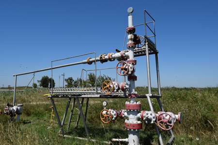 Oil well. The equipment and technologies on oil fields.の写真素材