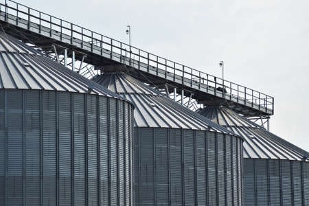 Plant for storage and processing of grainの写真素材