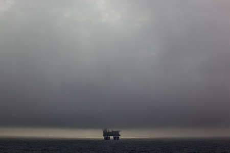 Drilling platform in the sea. Drilling of wells on the shelf.の写真素材